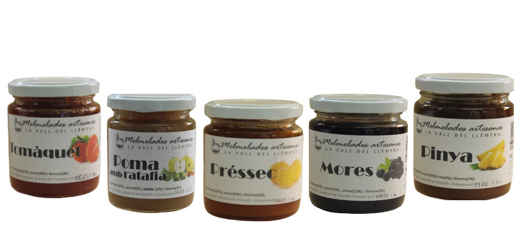 4 potes de mermelada a escoger - - 4x250 gr - La Vall de Llémena