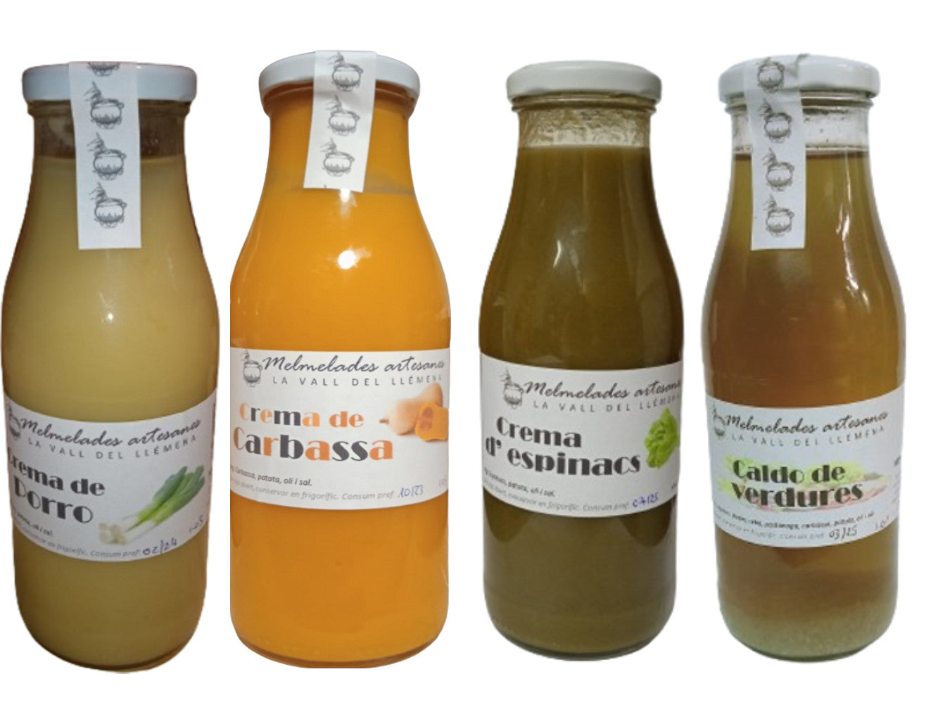 4 potes de cremas vegetales a escoger - - 4x500 gr - La Vall de Llémena