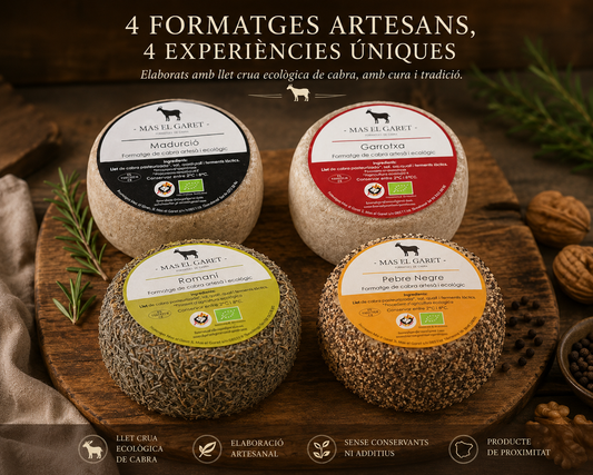 1 lot de 4 Formatges de cabra diferents a escollir - 4 x 0,5Kg - Mas Garet