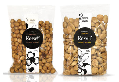 3 bolsas almendras tostadas y 3 bolsas avellanas tostadas 6x250 gr Rosset