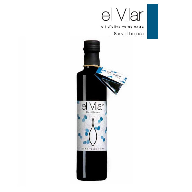 Caja aceite  El Vilar -Variedad Sevillenca - Montsià -  12 ampolles de 0,5 l